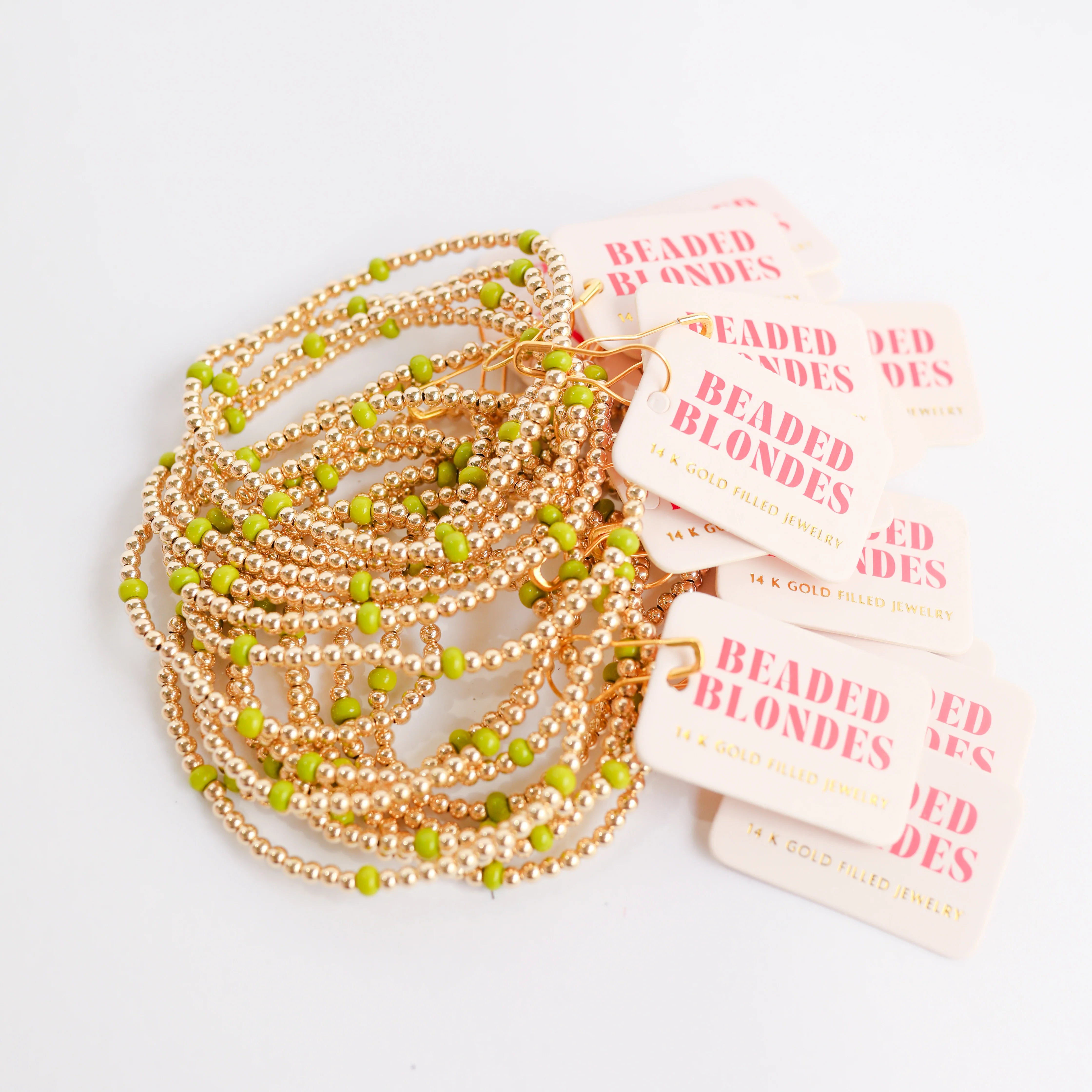 Beaded Blondes | Lime Green Poppi Bracelet - preenteronline