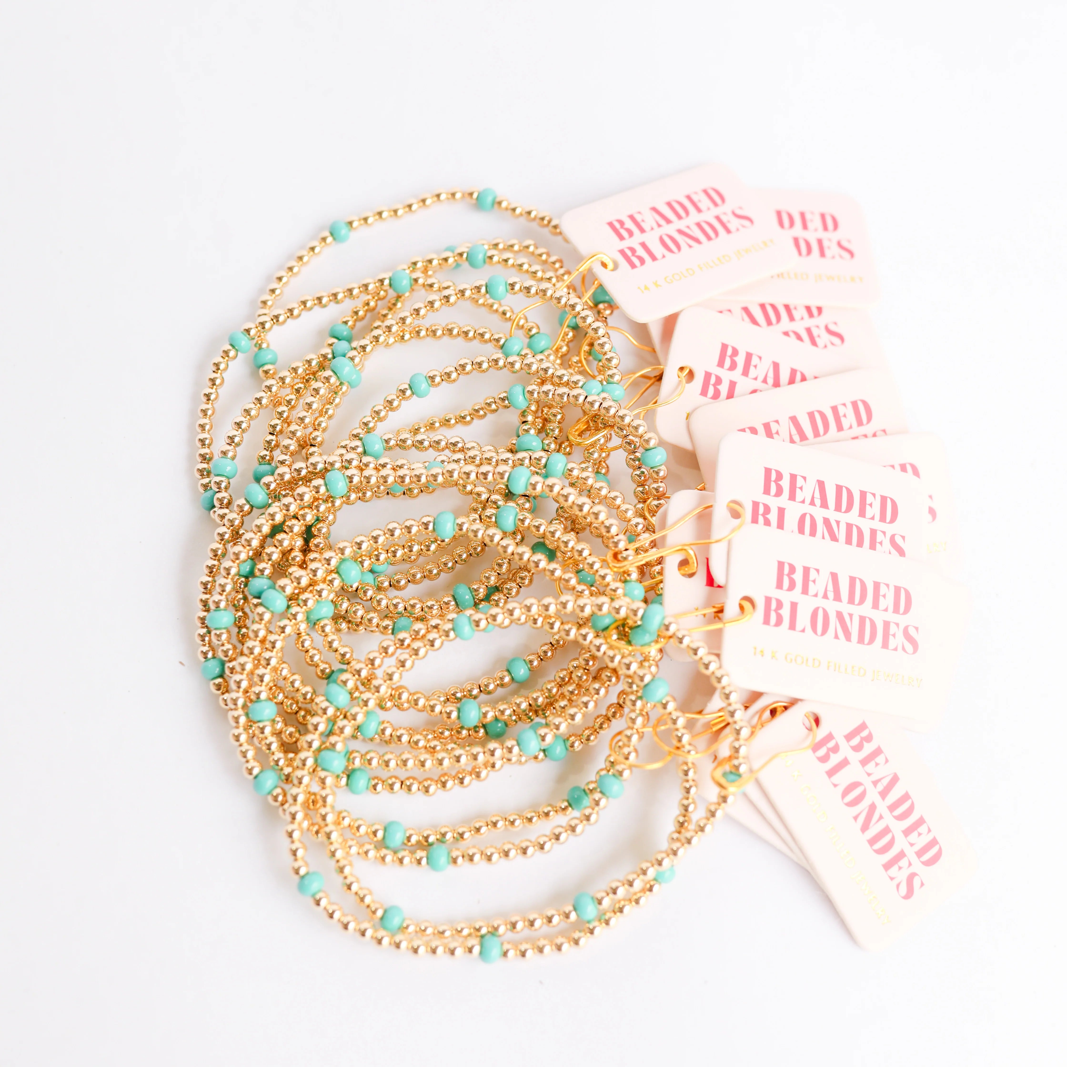 Beaded Blondes | Turquoise Blue Poppi Bracelet - preenteronline