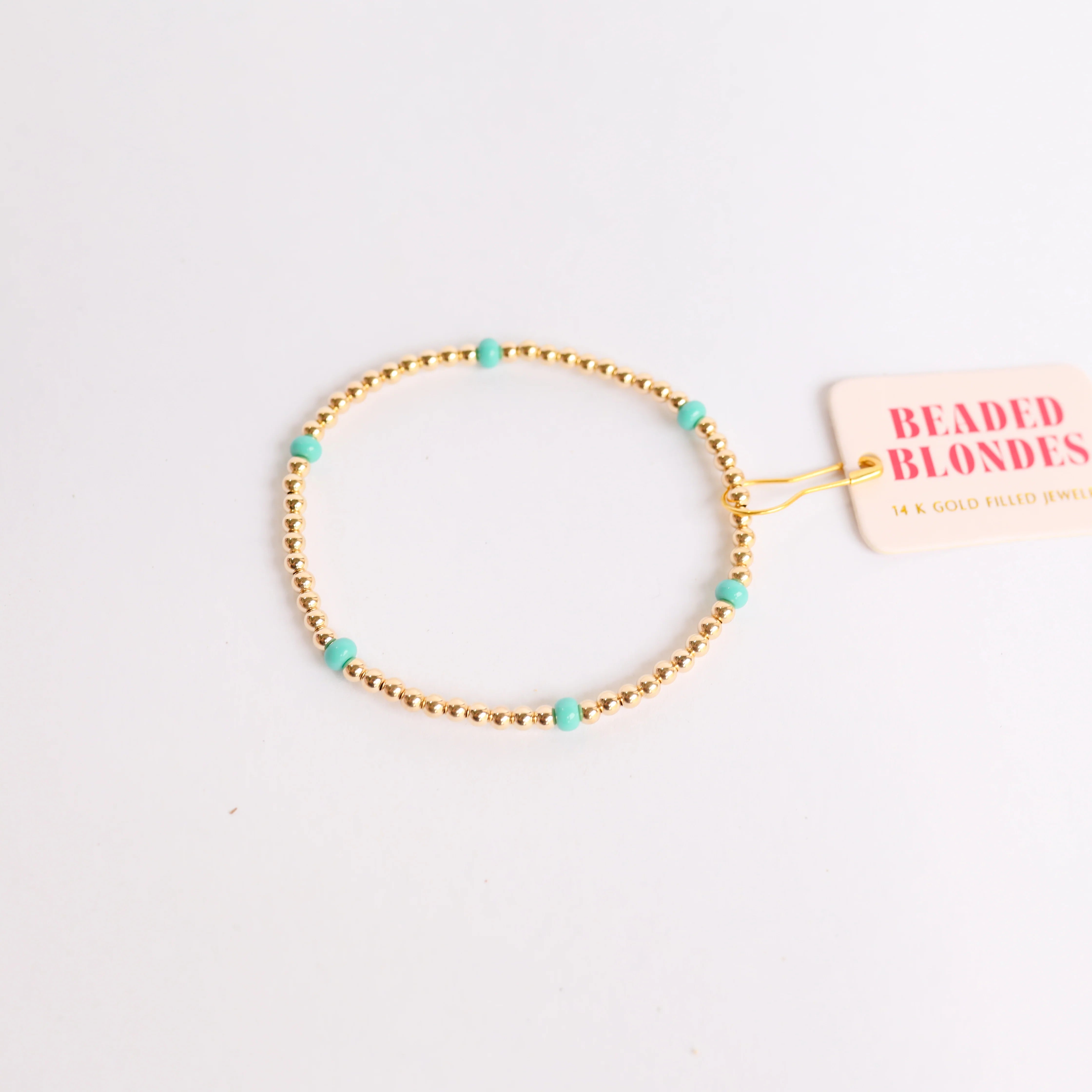 Beaded Blondes | Turquoise Blue Poppi Bracelet - preenteronline