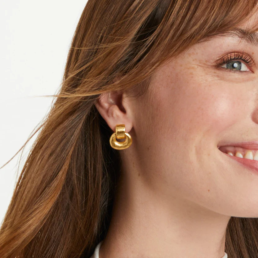 Julie Vos | Avalon Demi Doorknocker Earrings in Gold - preenteronline