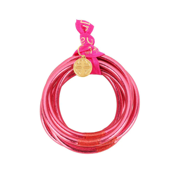 BuDhaGirl | Set of Six | All Weather Bangles in BDG Pink - preenteronline