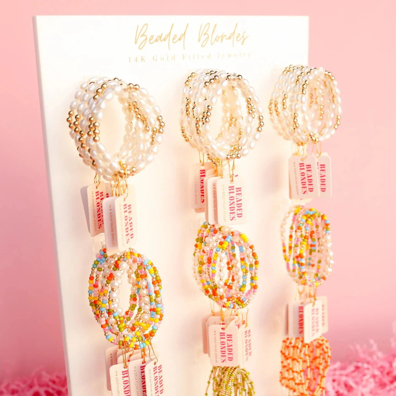 Beaded Blondes | Tatum Multicolor Sprinkle Bracelet with Pearl Accents