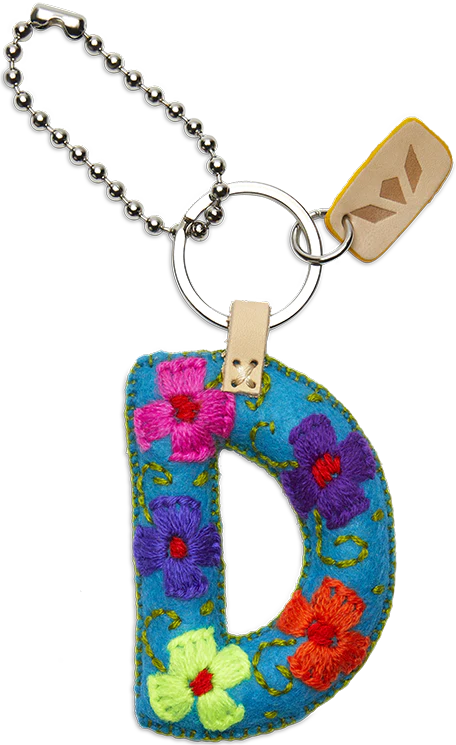 Consuela | Turquoise Felt Letter Charms - preenteronline