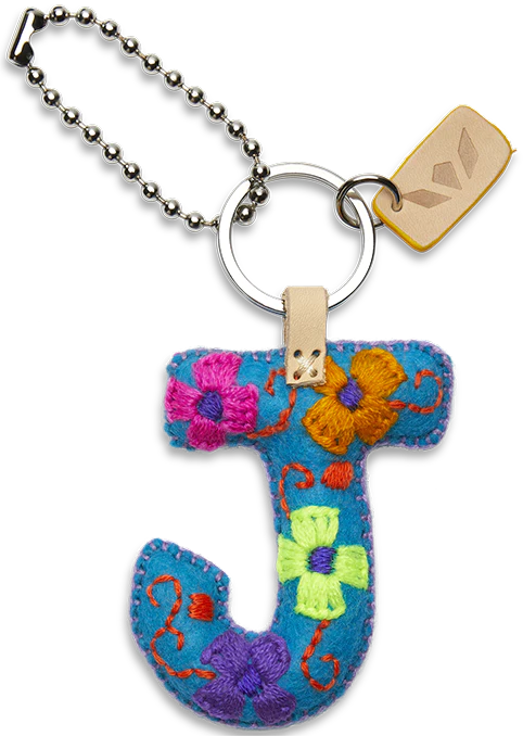 Consuela | Turquoise Felt Letter Charms - preenteronline