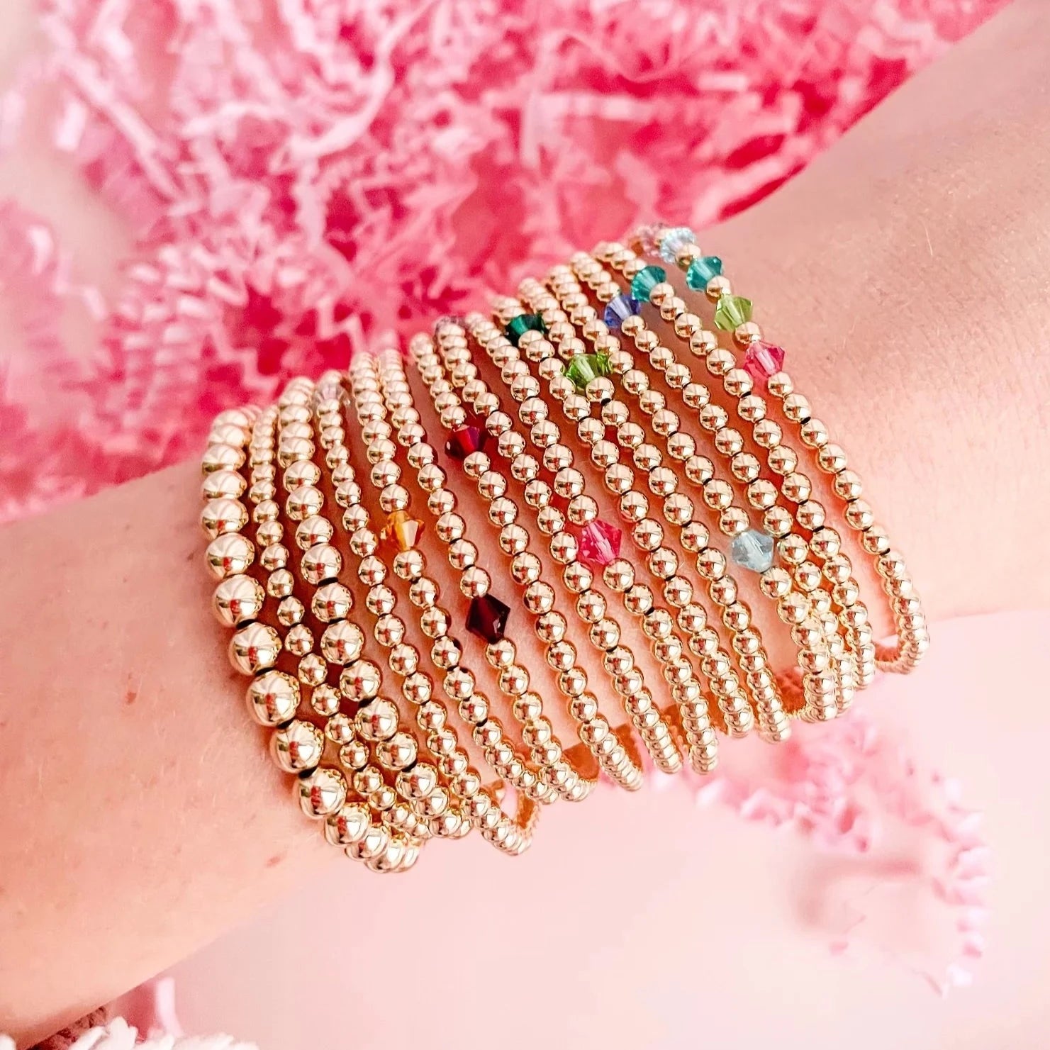 Beaded Blondes | Birthstone Swarovski Crystal Bracelet - preenteronline