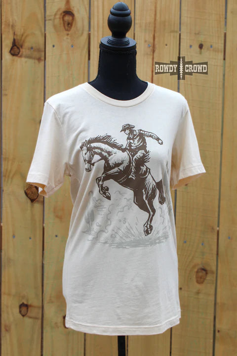 Online Exclusive | Buster Bronc Short Sleeve Graphic Tee in Beige - preenteronline