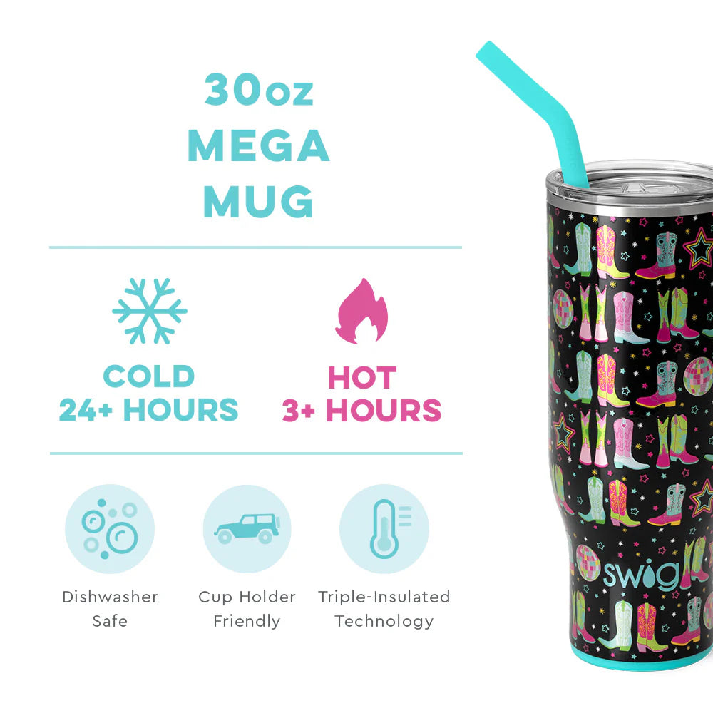 Swig | Disco Cowgirl Mega Mug in 30 oz