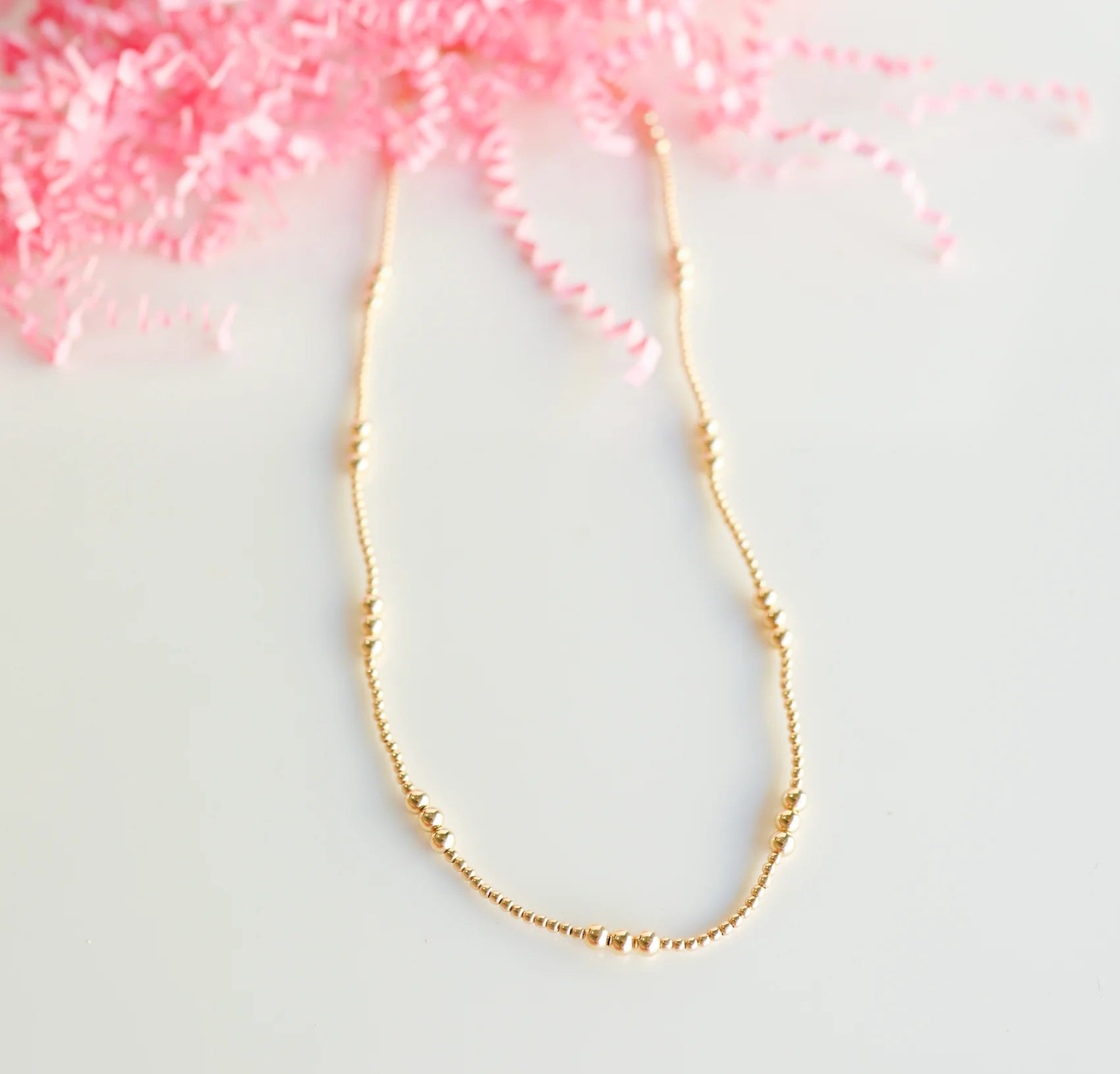 Beaded Blondes | ILY Gold Beaded Necklace - preenteronline