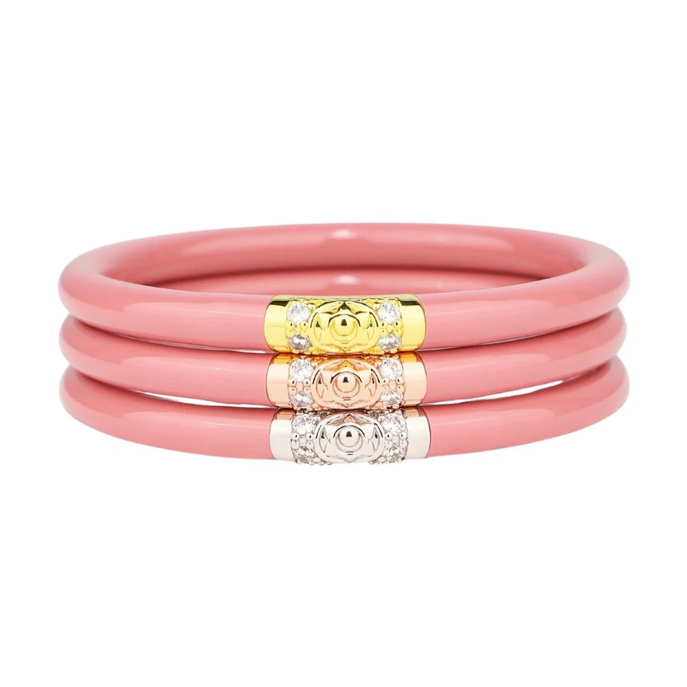 BuDhaGirl | Set of Three | Three Kings All Weather Bangles in Blush