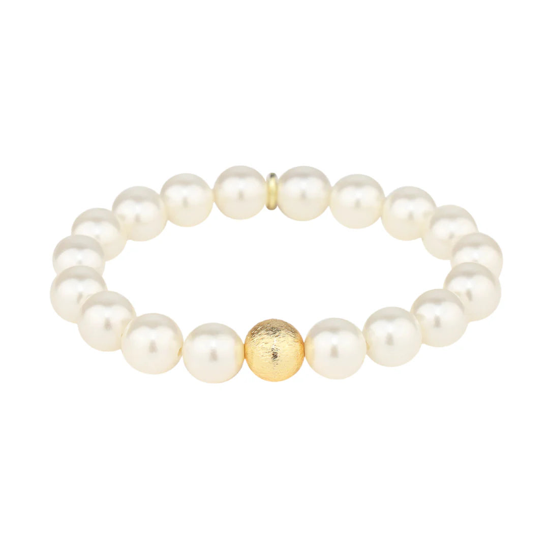 BuDhaGirl | White Pearl Mala Beaded Bracelet - preenteronline