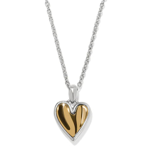 Brighton | Cascade Heart Petite Necklace in Silver and Gold Tone - preenteronline