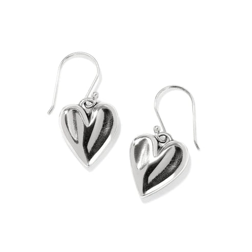 Brighton | Cascade Heart Reversible French Wire Earrings in Silver and Gold Tone - preenteronline