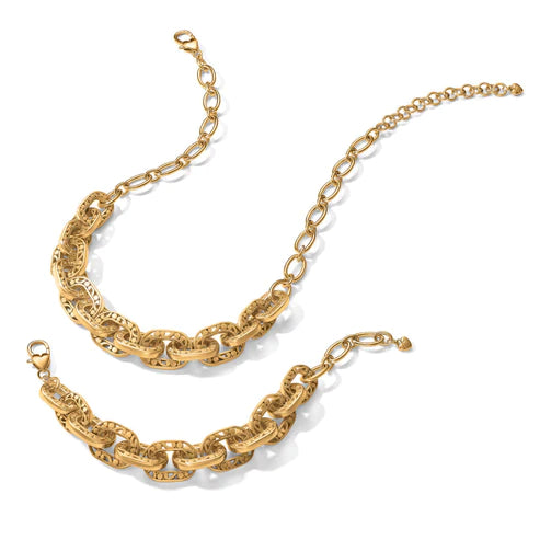 Brighton | Contempo Linx Necklace in Gold Tone - preenteronline