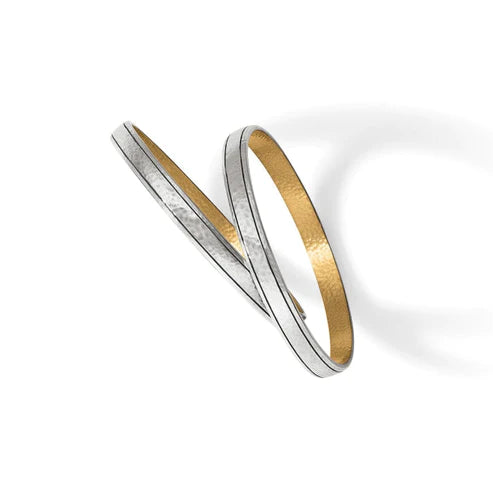 Brighton | Ferrara Entrata Narrow Bangle Bracelet in Silver and Gold Tone - preenteronline