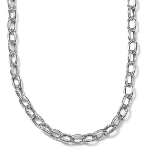 Brighton | Ferrara Link Short Necklace in Silver Tone - preenteronline