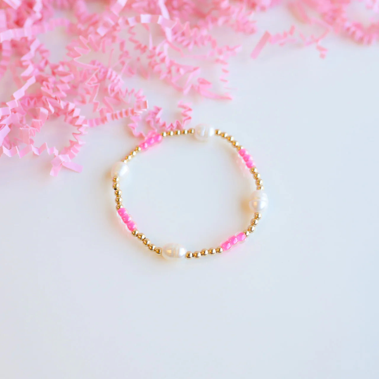 Beaded Blondes | Hot Pink Pearl Poppi Bracelet - preenteronline