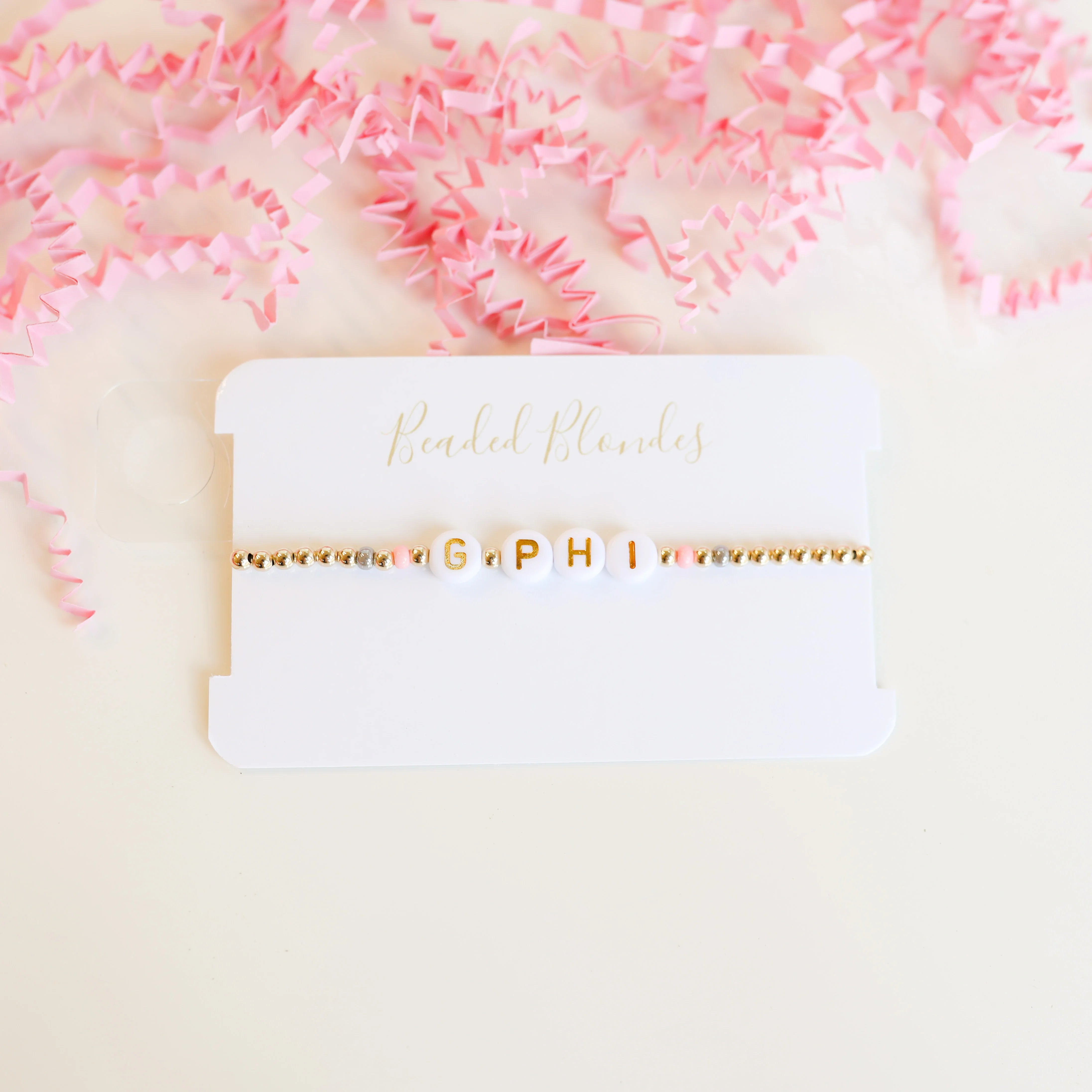 Beaded Blondes | Gamma Phi Color Sorority Bracelet - preenteronline