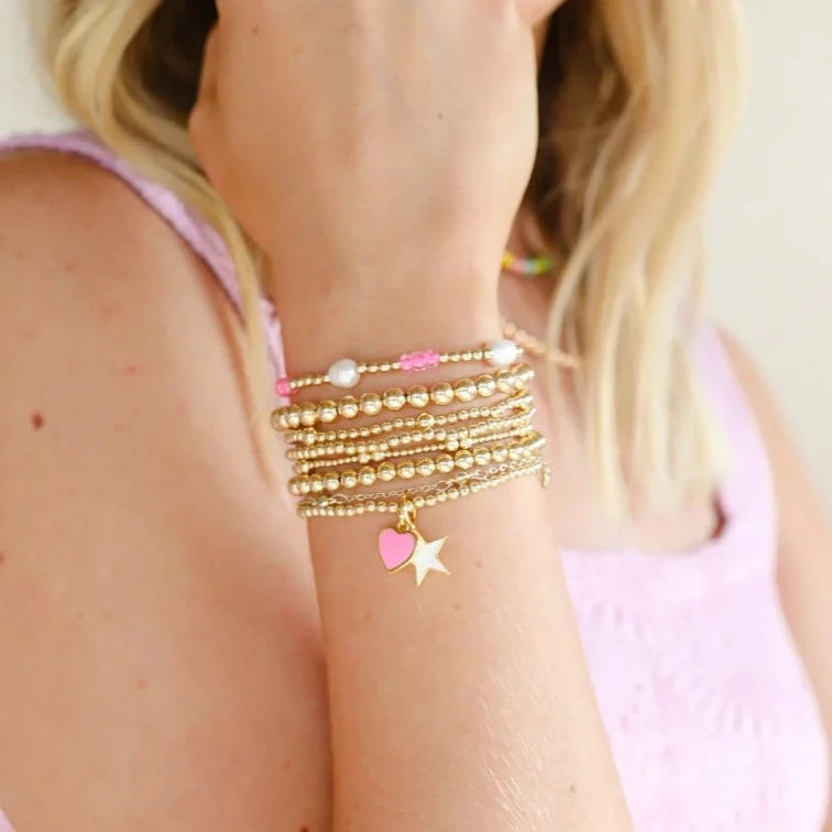 Beaded Blondes | Hot Pink Pearl Poppi Bracelet - preenteronline