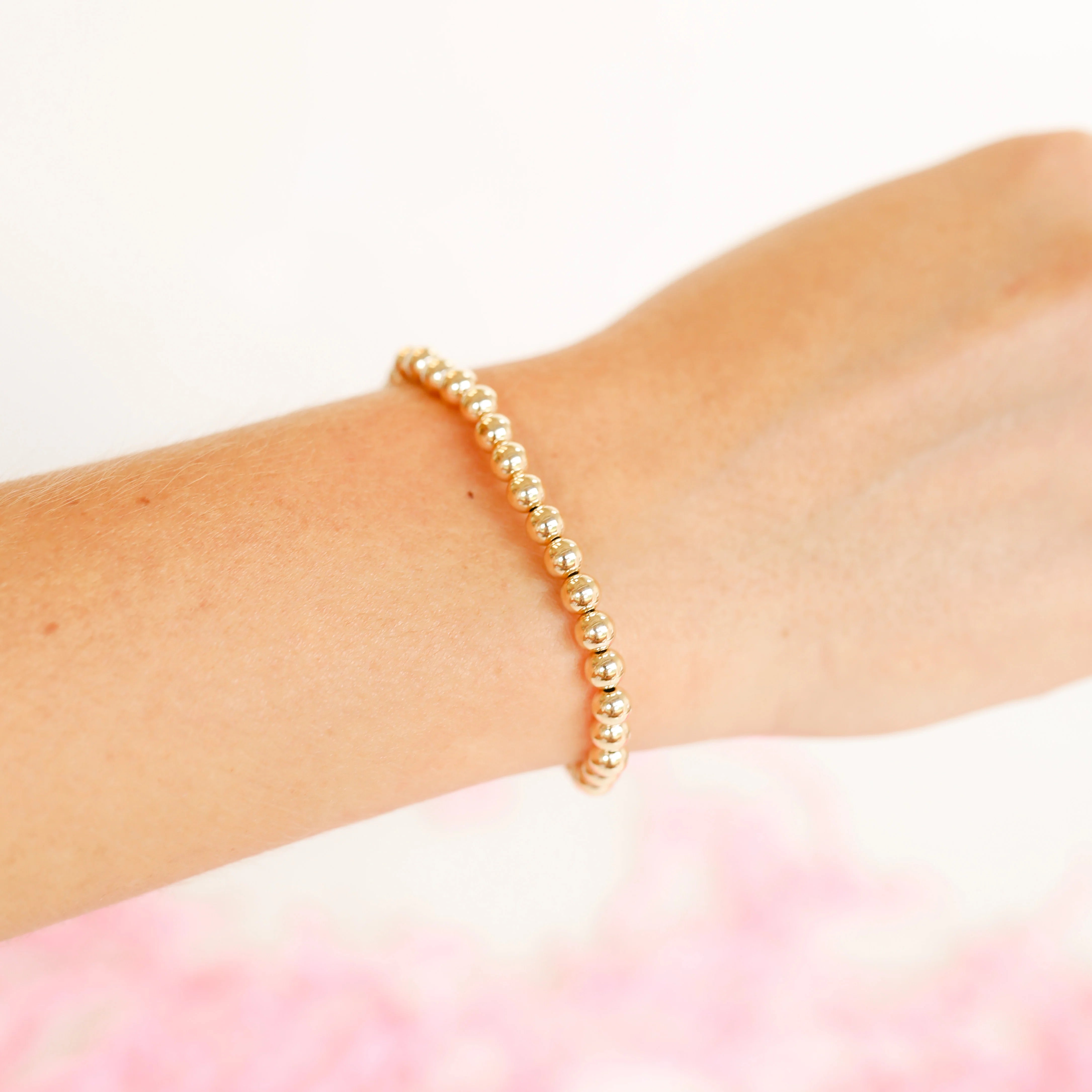 Beaded Blondes | 5MM Gold Beaded Bracelet - preenteronline