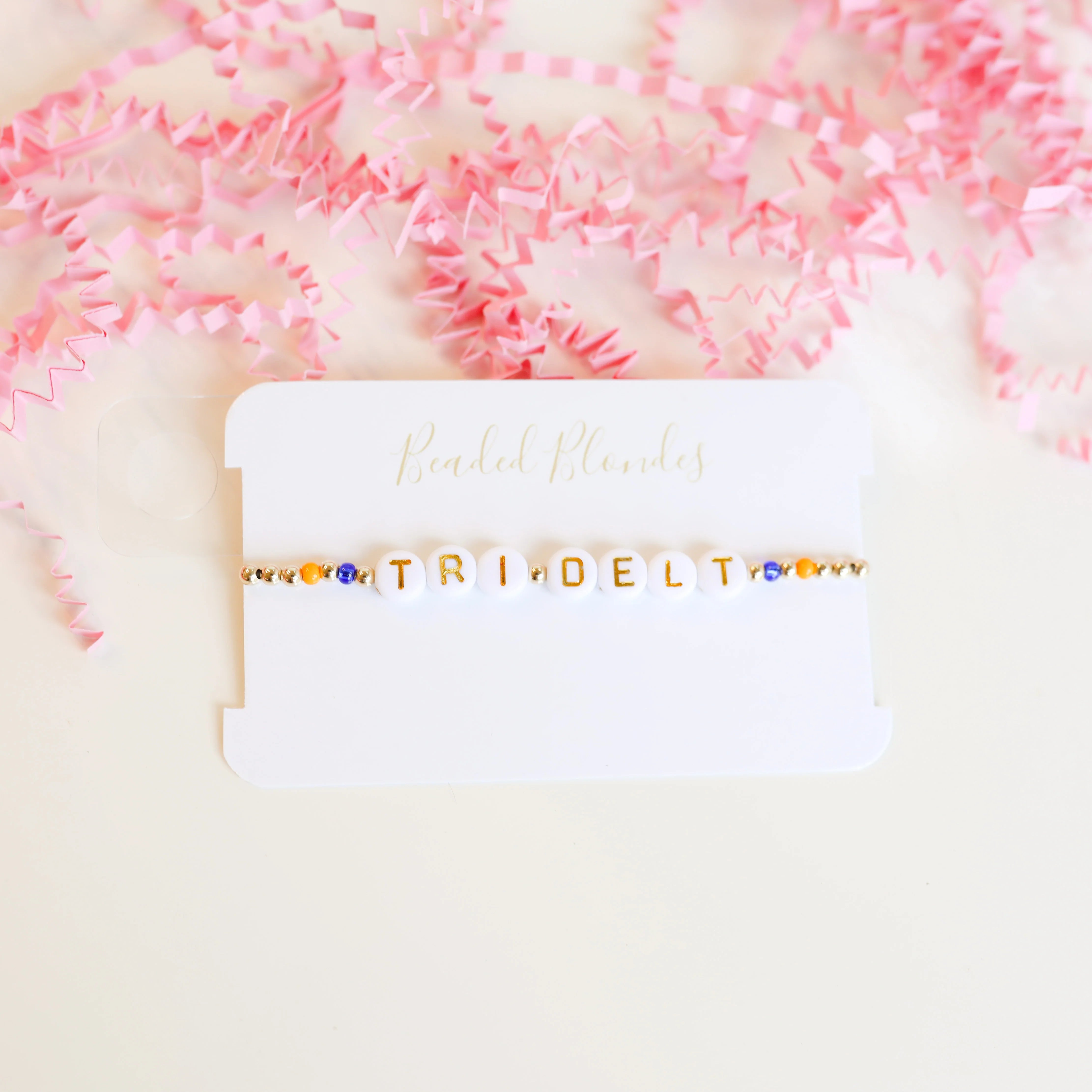 Beaded Blondes | Tri Delt Color Sorority Bracelet - preenteronline