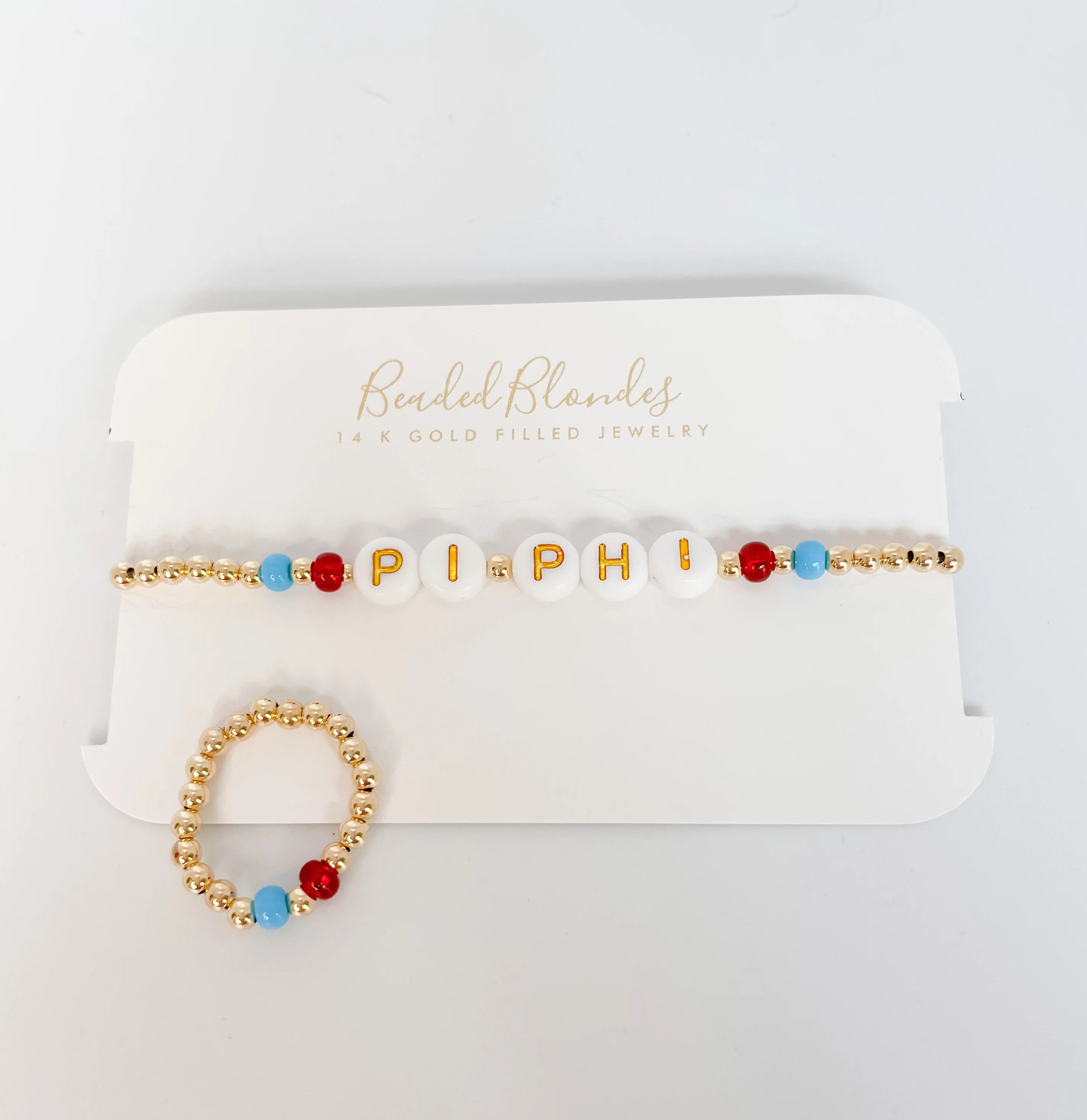 Beaded Blondes | Pi Beta Phi Color Sorority Bracelet - preenteronline