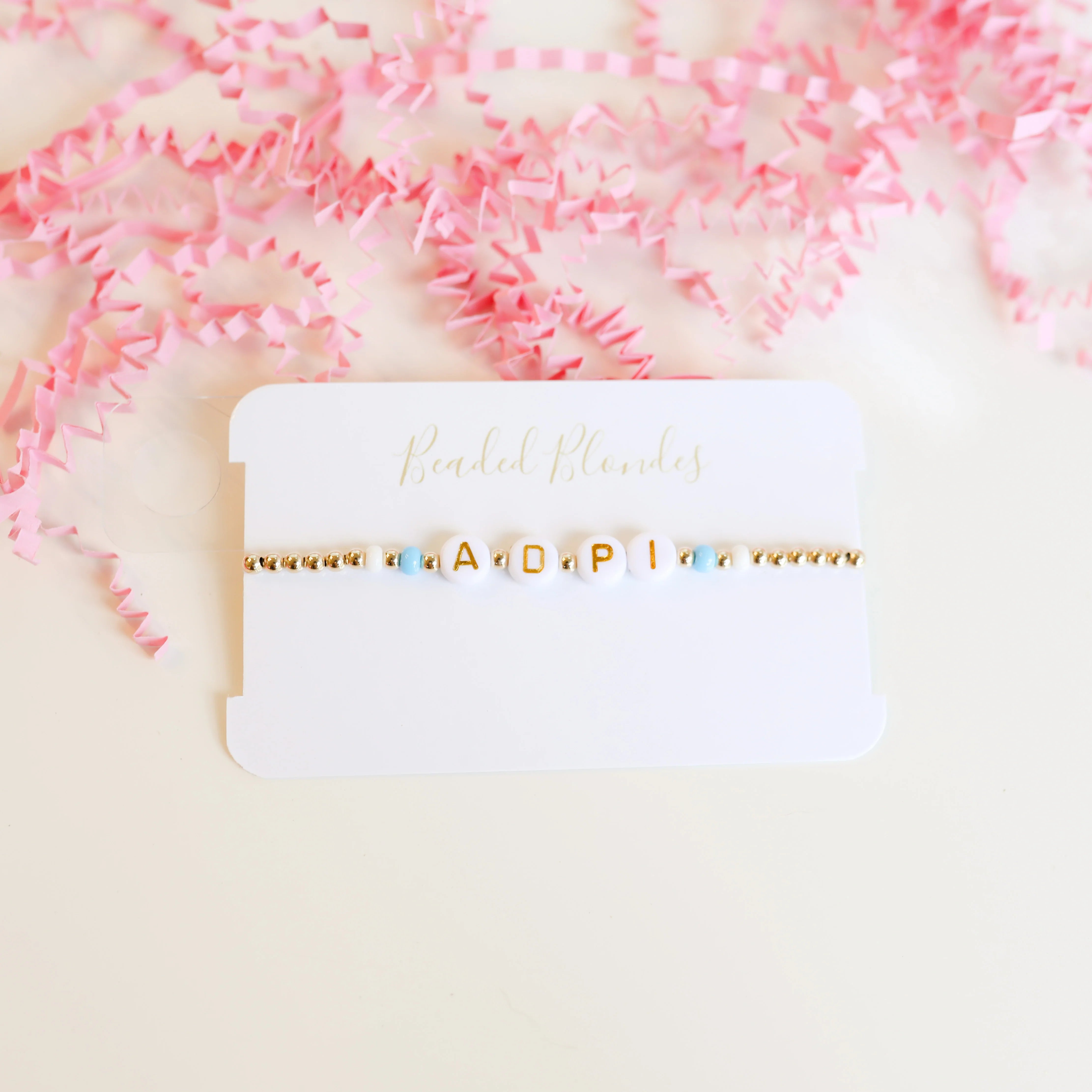 Beaded Blondes | A D Pi Color Sorority Bracelet - preenteronline