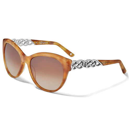 Brighton | Interlok Braid Sunglasses in Amber Brown - preenteronline