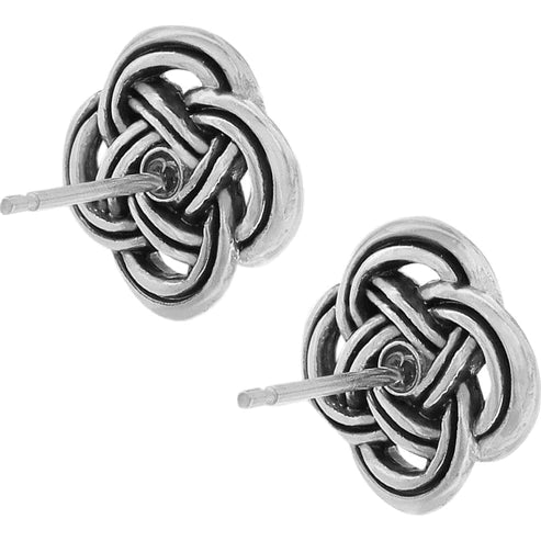 Brighton | Interlok Mini Post Stud Earrings in Silver Tone - preenteronline