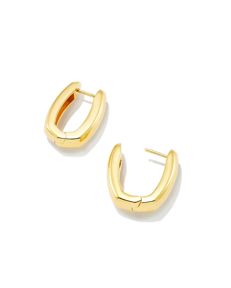 Kendra Scott | Ellen Wide Huggie Earrings in 18k Gold Vermeil - preenteronline