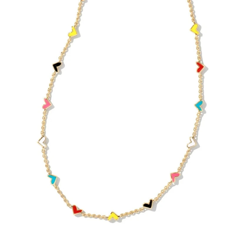 Kendra Scott | Haven Heart Gold Strand Necklace in Multi Mix - preenteronline