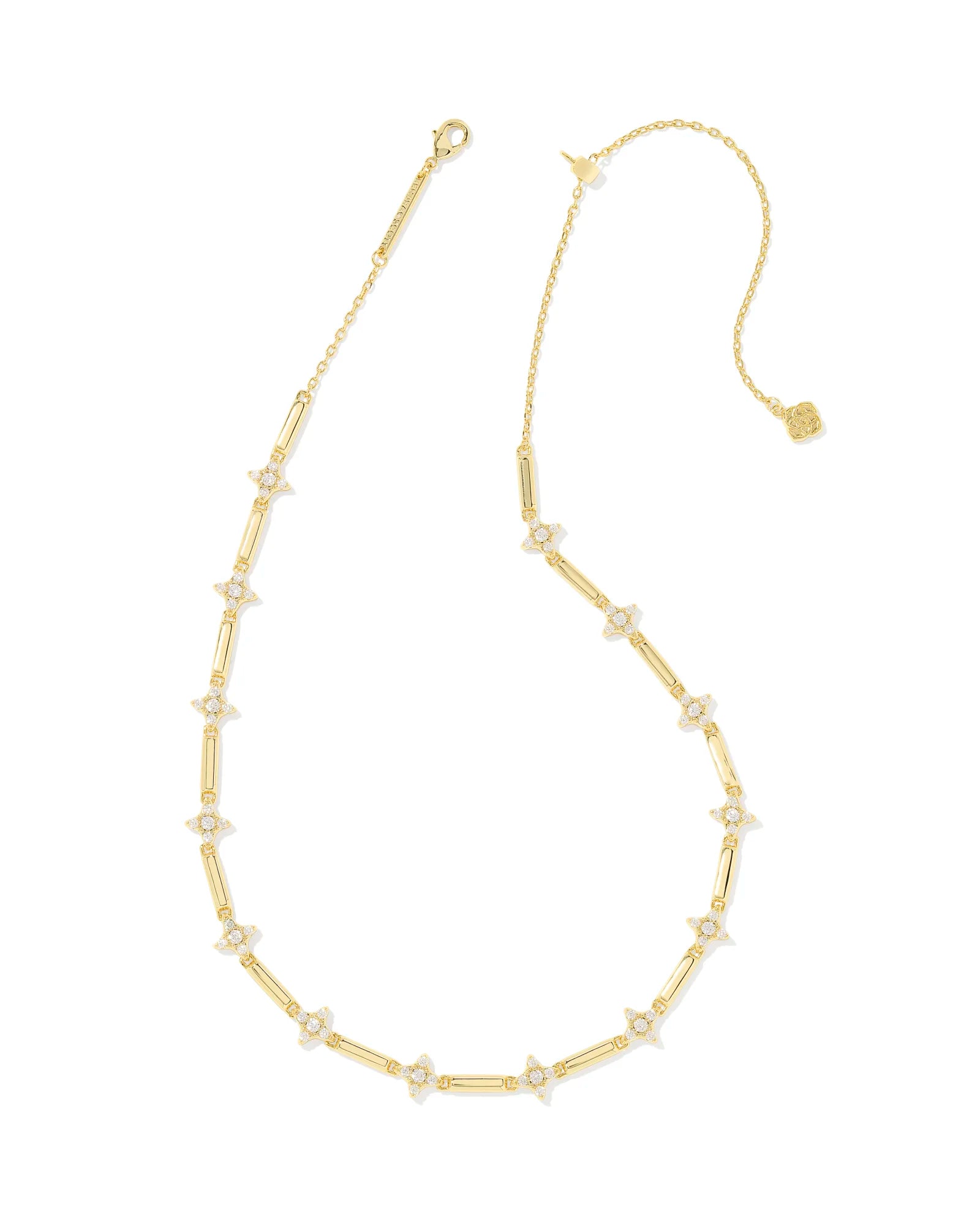 Kendra Scott | Holland Gold Strand Necklace in White Crystal