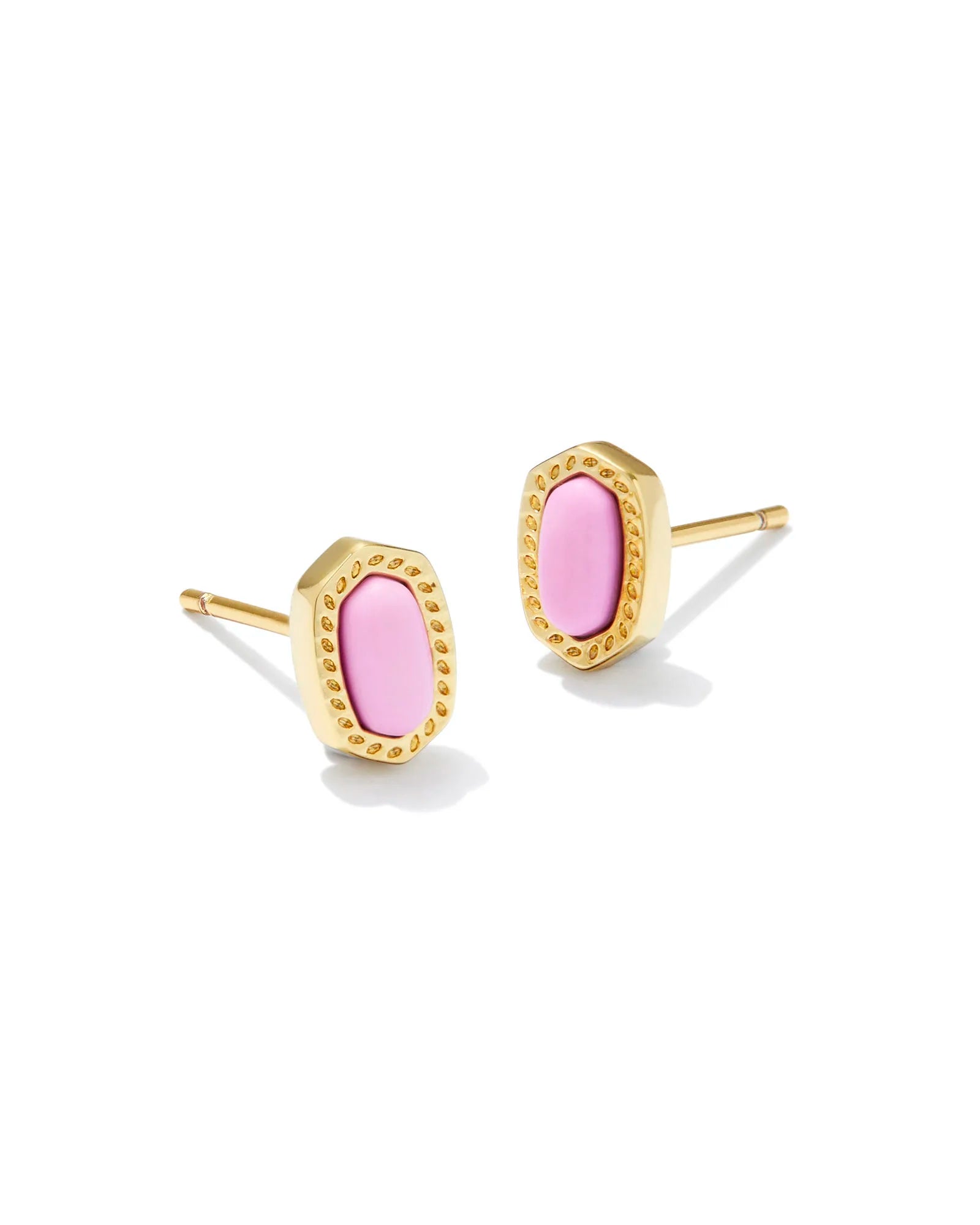 Kendra Scott | Mini Ellie Gold Stud Earrings in Fuchsia Magnesite - preenteronline