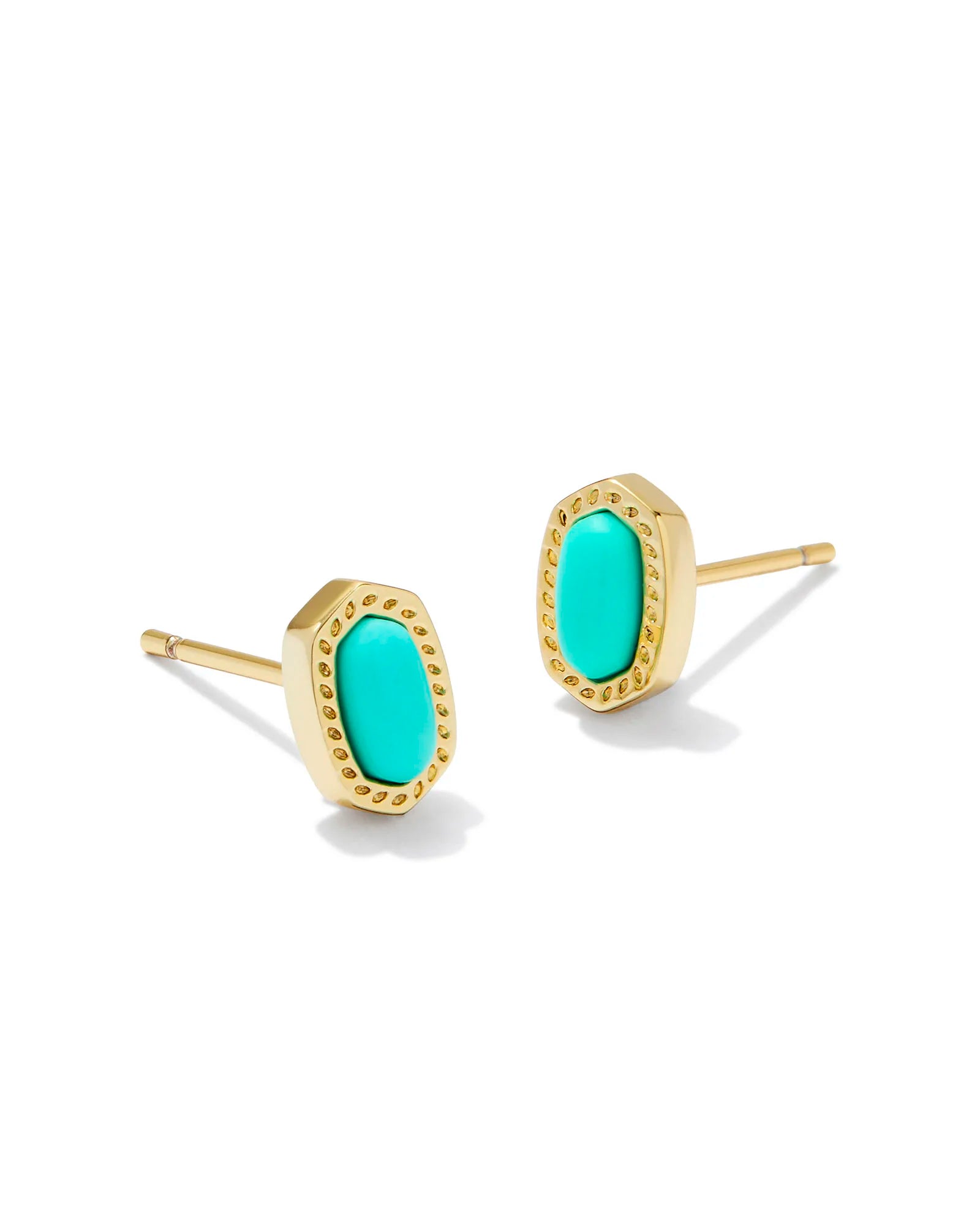 Kendra Scott | Mini Ellie Gold Stud Earrings in Mint Magnesite - preenteronline