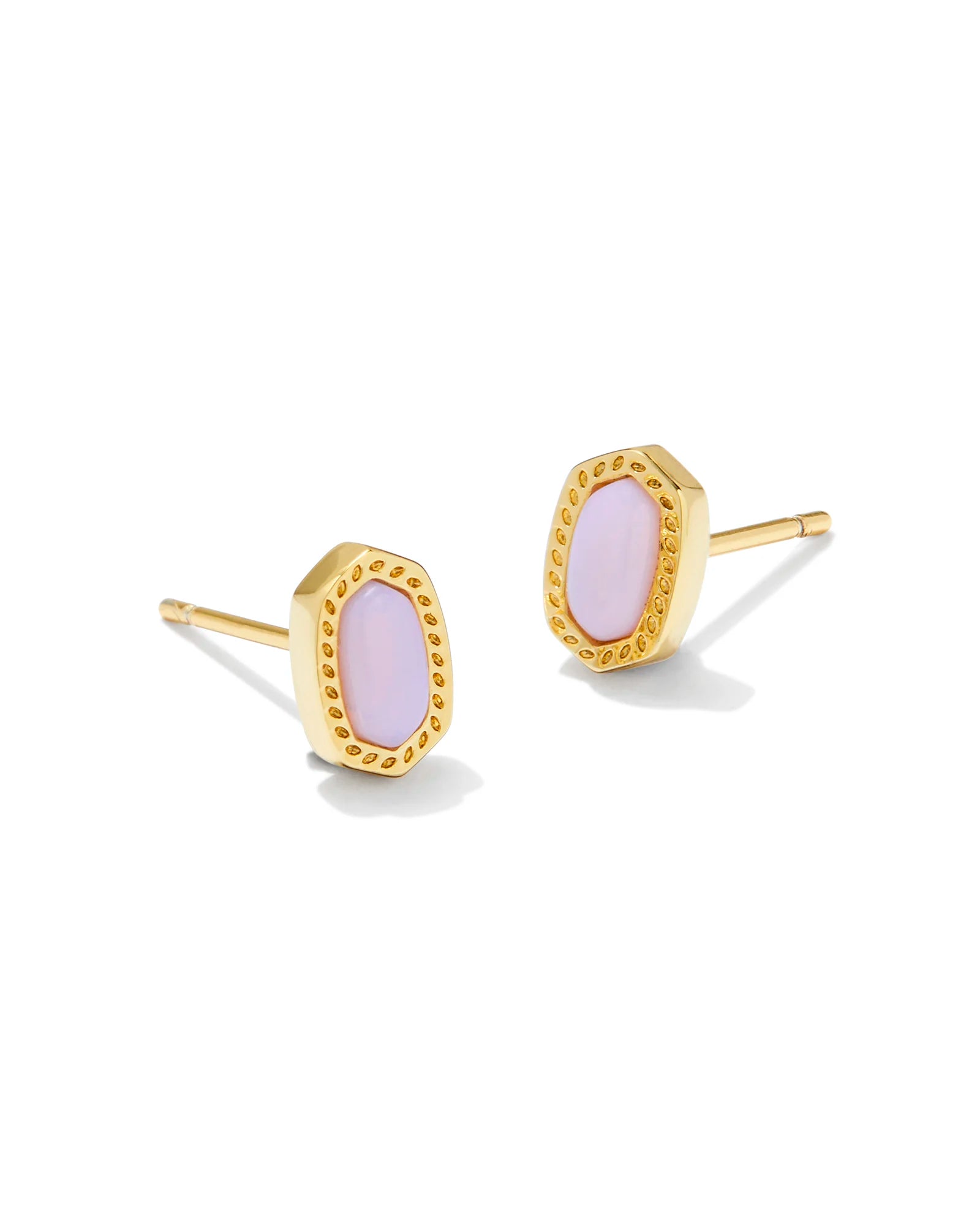 Kendra Scott | Mini Ellie Gold Stud Earrings in Pink Opalite Crystal - preenteronline