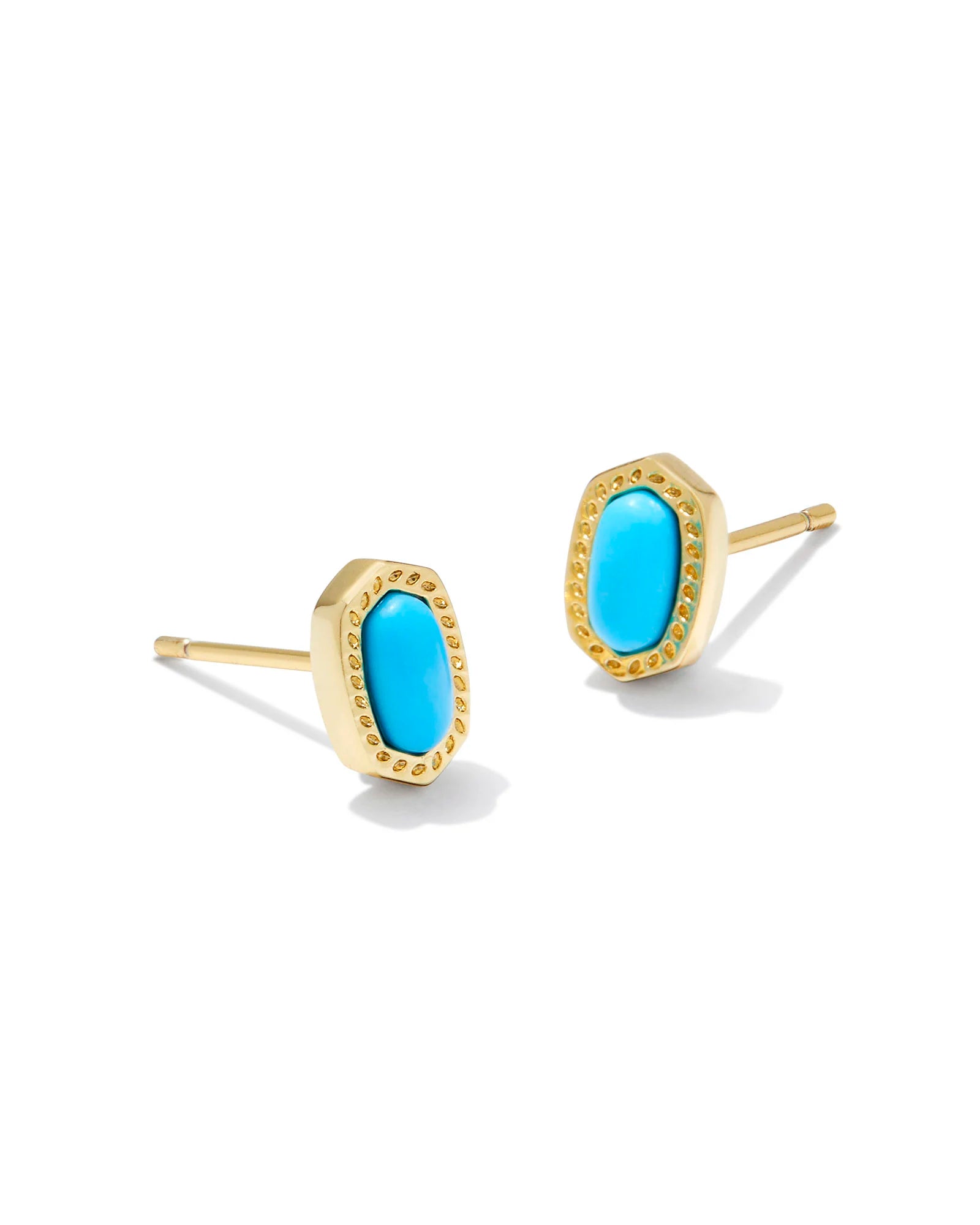 Kendra Scott | Mini Ellie Gold Stud Earrings in Turquoise Magnesite - preenteronline