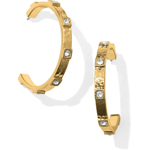 Brighton | Meridian Zenith Station Hoop Earrings in Gold Tone - preenteronline