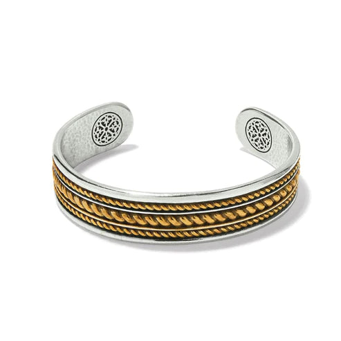 Brighton | Monete Narrow Cuff Bracelet in Silver and Gold Tone - preenteronline