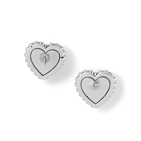 Brighton | Pretty Tough Petite Heart Post Earrings in Silver and Gold Tone - preenteronline