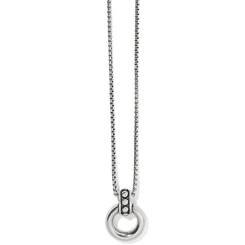 Brighton | Pretty Tough Stud Ring Necklace in Silver Tone - preenteronline