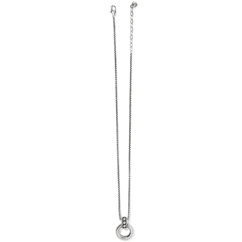 Brighton | Pretty Tough Stud Ring Necklace in Silver Tone - preenteronline