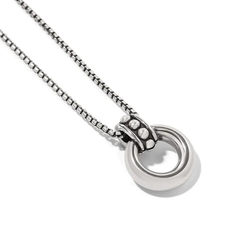 Brighton | Pretty Tough Stud Ring Necklace in Silver Tone - preenteronline