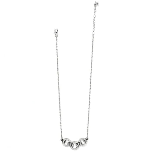 Brighton | Pretty Tough Stud Trio Necklace in Silver Tone - preenteronline