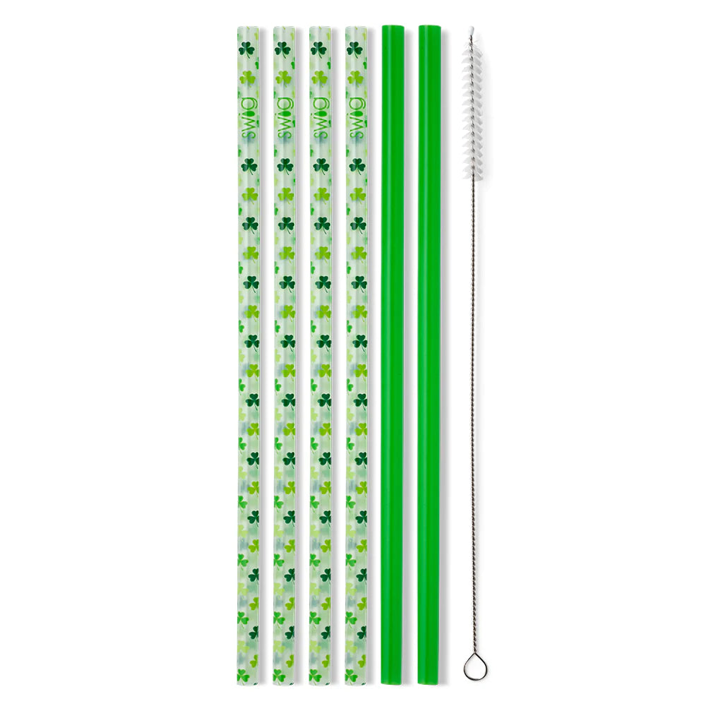 Swig | Pinch Proof + Green Reusable Straw Set - preenteronline