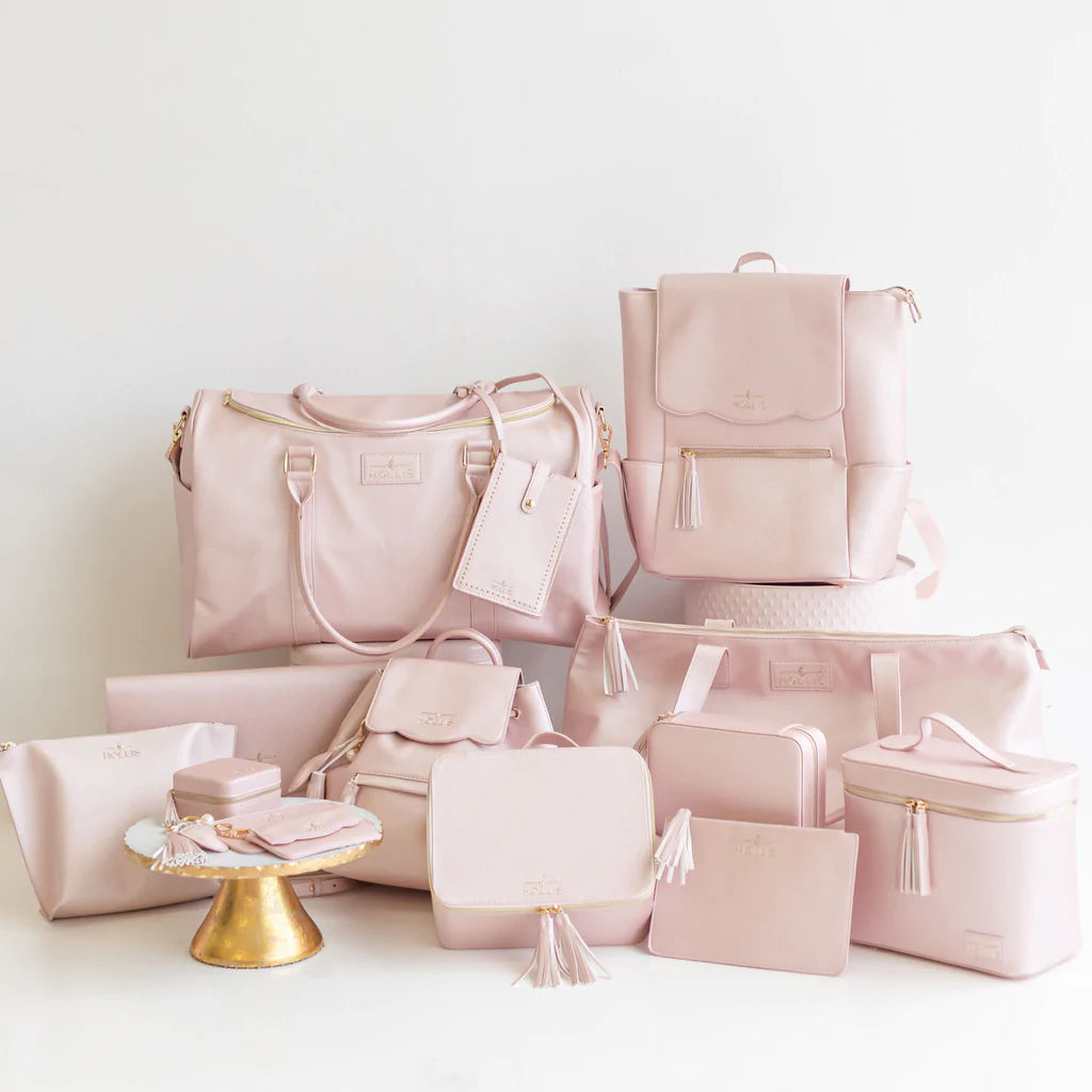 Hollis | Lux Weekender Bag in Solid Blush - preenteronline