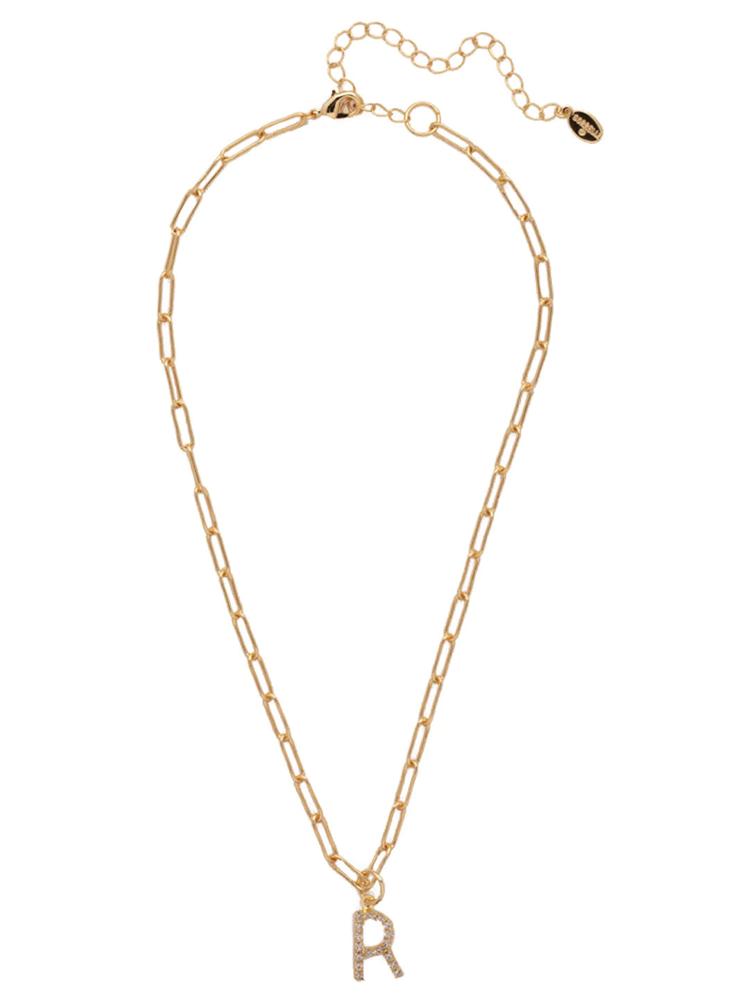 Sorrelli | Initial Pendant Necklace in Bright Gold Tone and Crystal - preenteronline