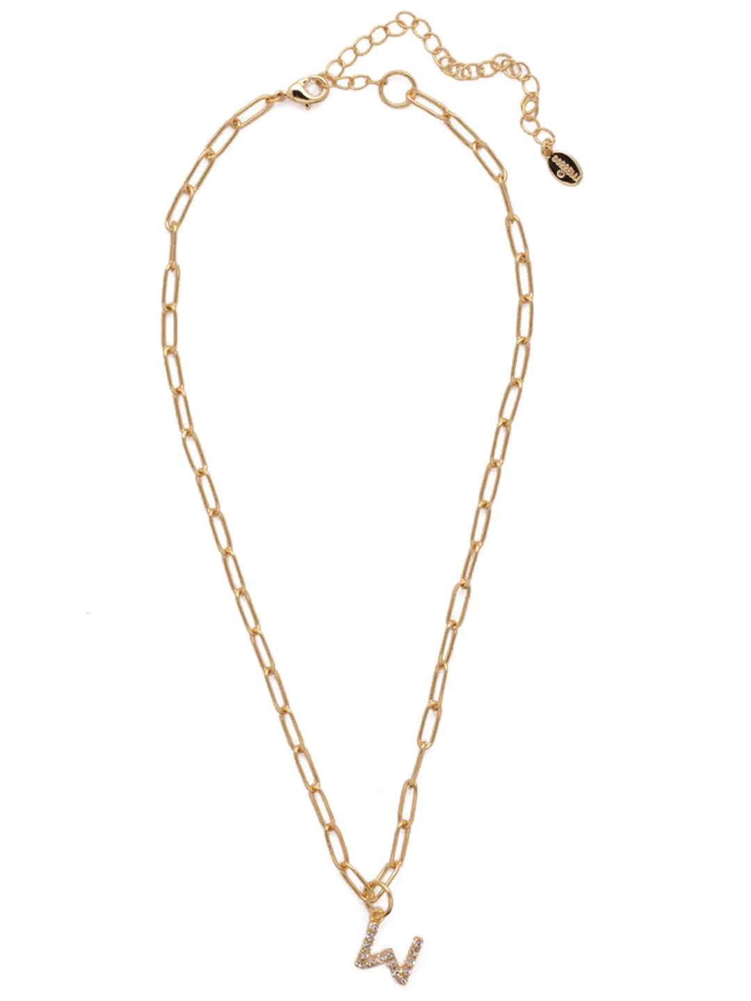 Sorrelli | Initial Pendant Necklace in Bright Gold Tone and Crystal - preenteronline