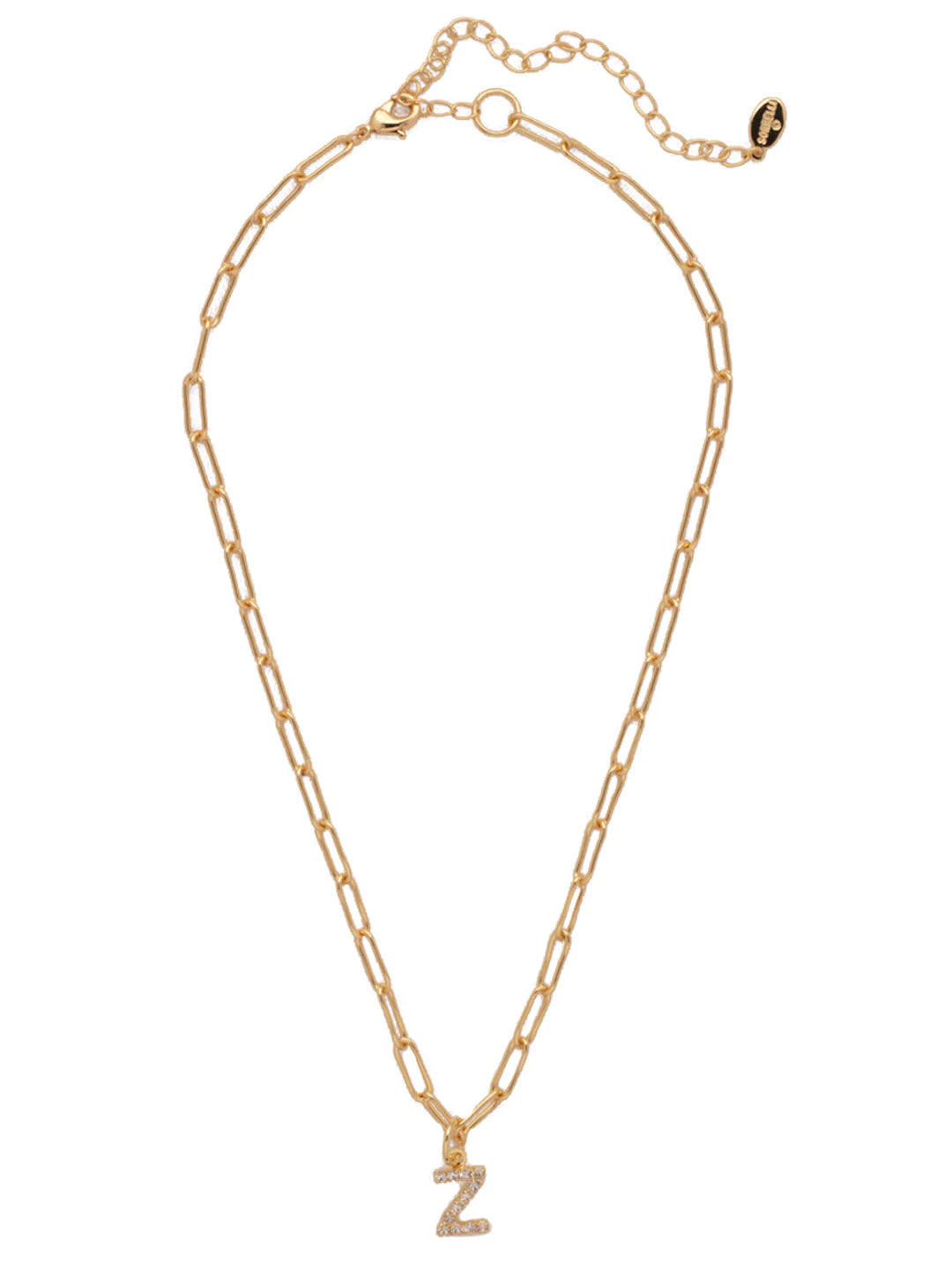 Sorrelli | Initial Pendant Necklace in Bright Gold Tone and Crystal - preenteronline