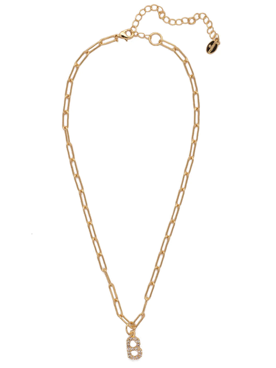 Sorrelli | Initial Pendant Necklace in Bright Gold Tone and Crystal - preenteronline