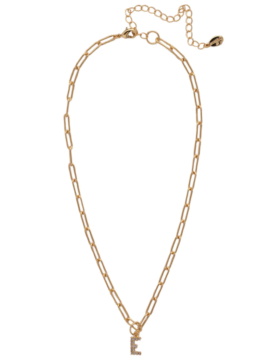 Sorrelli | Initial Pendant Necklace in Bright Gold Tone and Crystal - preenteronline