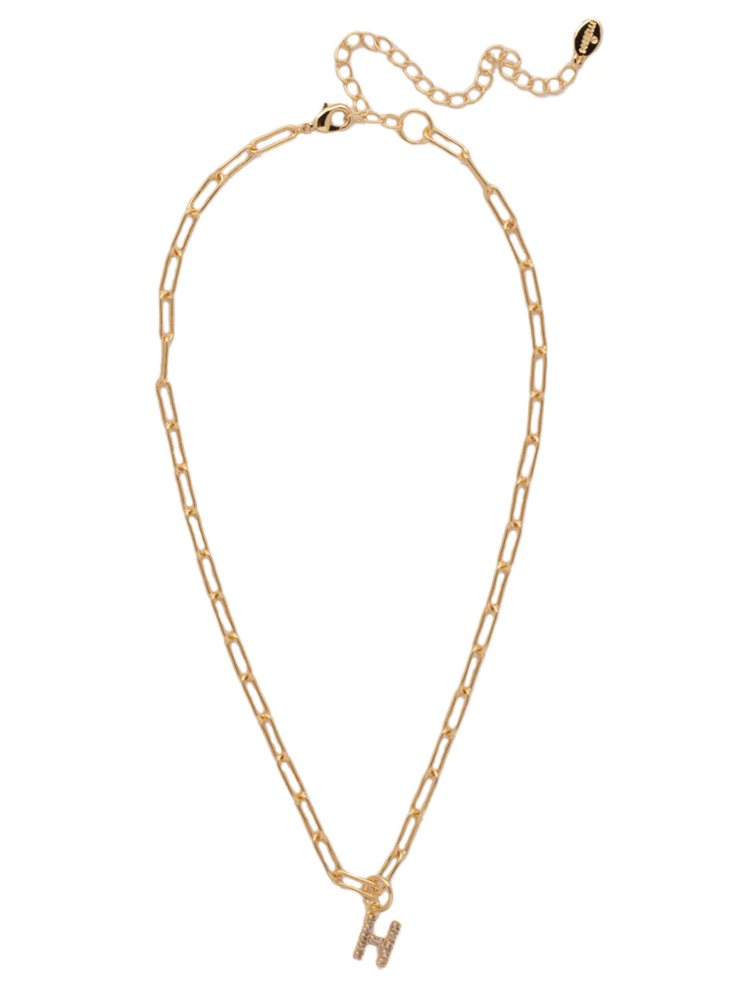 Sorrelli | Initial Pendant Necklace in Bright Gold Tone and Crystal - preenteronline